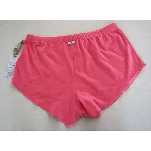 LoveShackFancy x Hurley HLSFC002 Women's Sz S Pink Terry Cloth Walk Shorts $50 - Picture 2 of 8